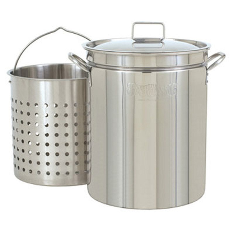 Bayou Classic 62 Qt. Stainless Steel Steam-Boil-Fry Stock Pot