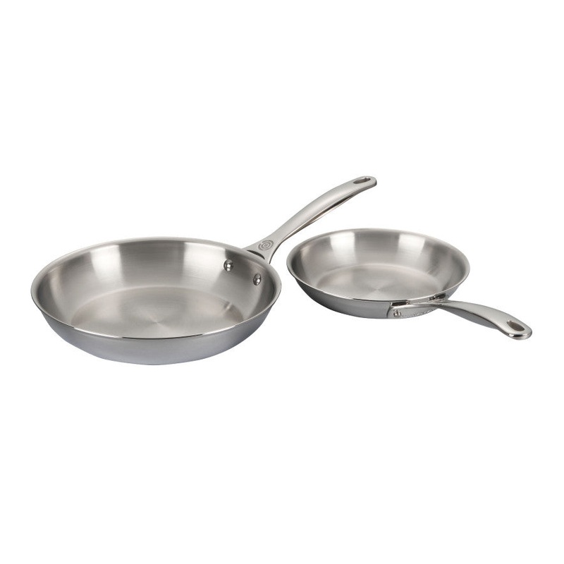 Le Creuset 2-Piece Stainless Steel Frying Pan Set