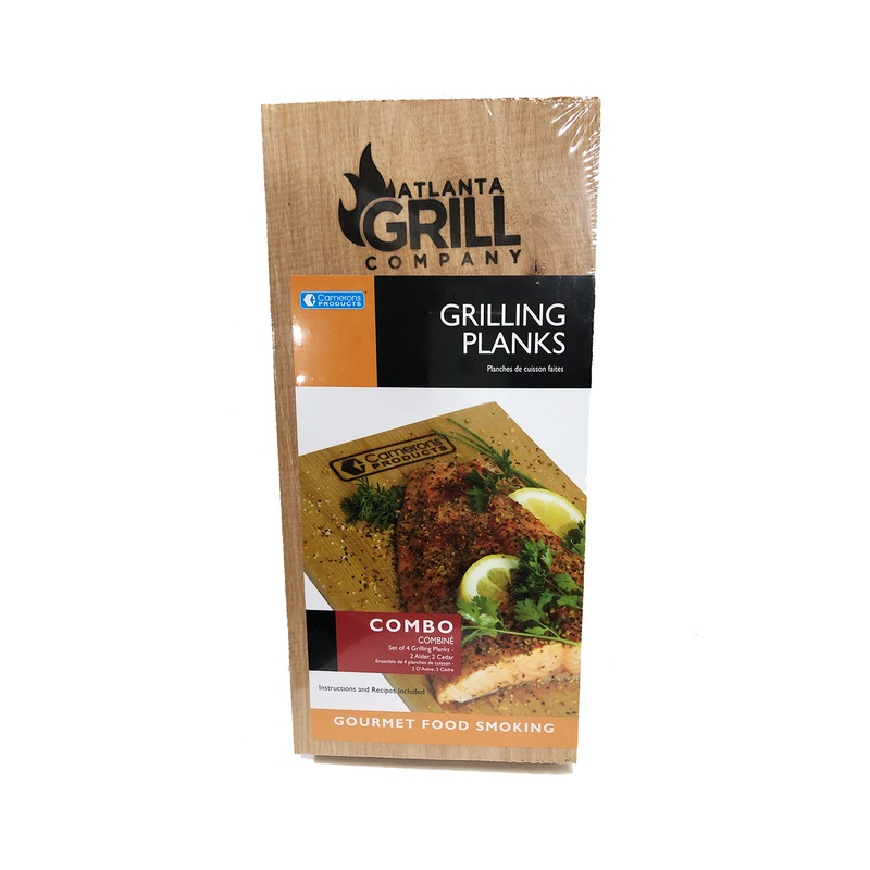 Camerons Products 4PK 2 Cedar + 2 Alder grilling Planks w/ AGC Logo