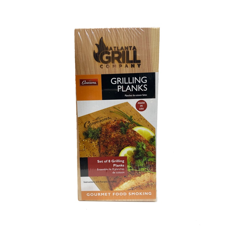 Camerons Products 8PK. 4 Cedar + 4 Alder Combo Grilling Planks w/ AGC Logo