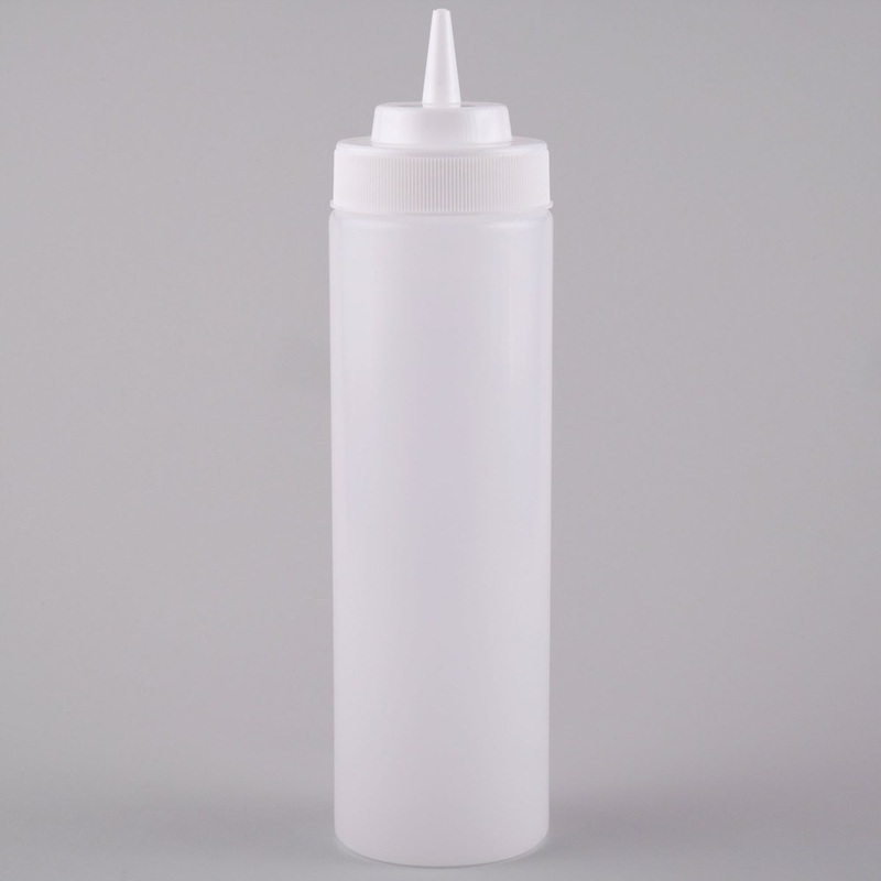 Choice 24 oz. Clear Wide Mouth Squeeze Bottle  6/Pack