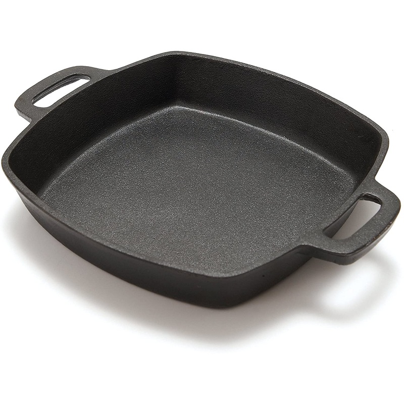 Grill Pro Cast Iron Square Pan