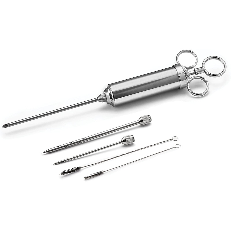 Outset 6-Piece Stainless Steel Meat Injector