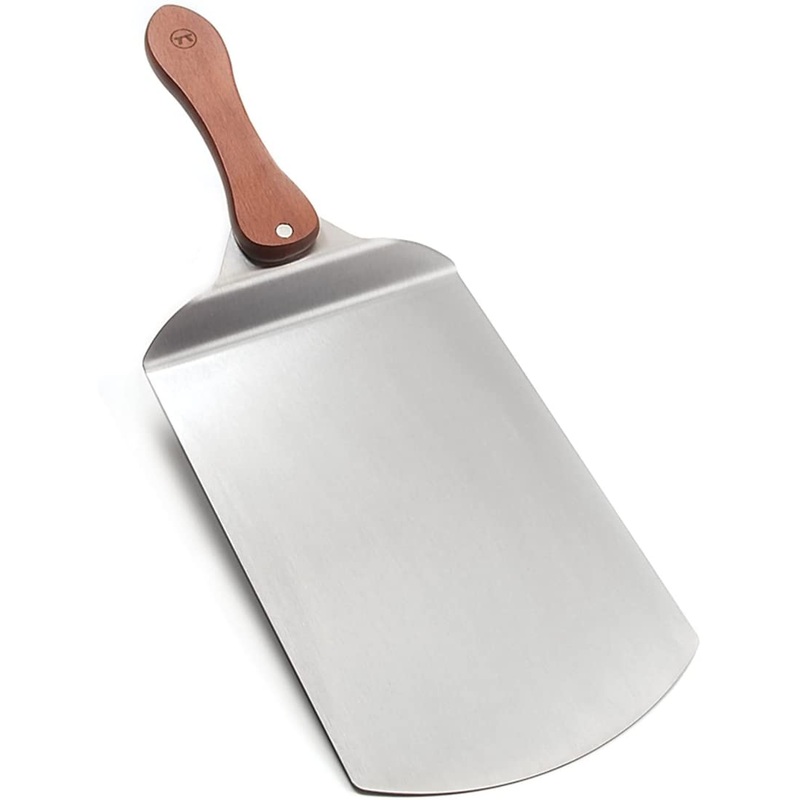 Outset Stainless Steel Pizza Peel with Folding Rosewood Handle