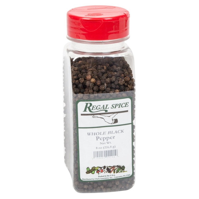Regal Spice Whole Black Peppercorn  8 oz.