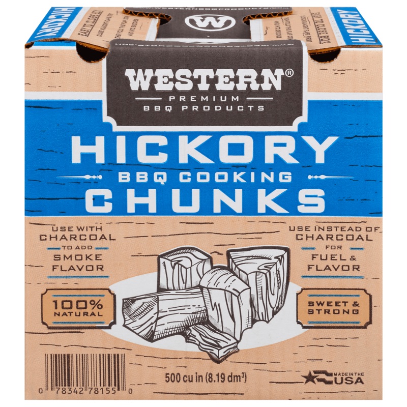 Western Hickory Wood BBQ Cooking Chunks