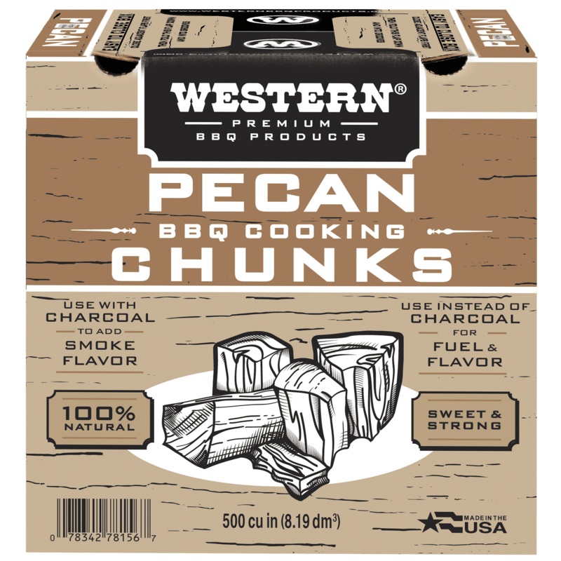 Western Pecan Wood BBQ Cooking Chunks