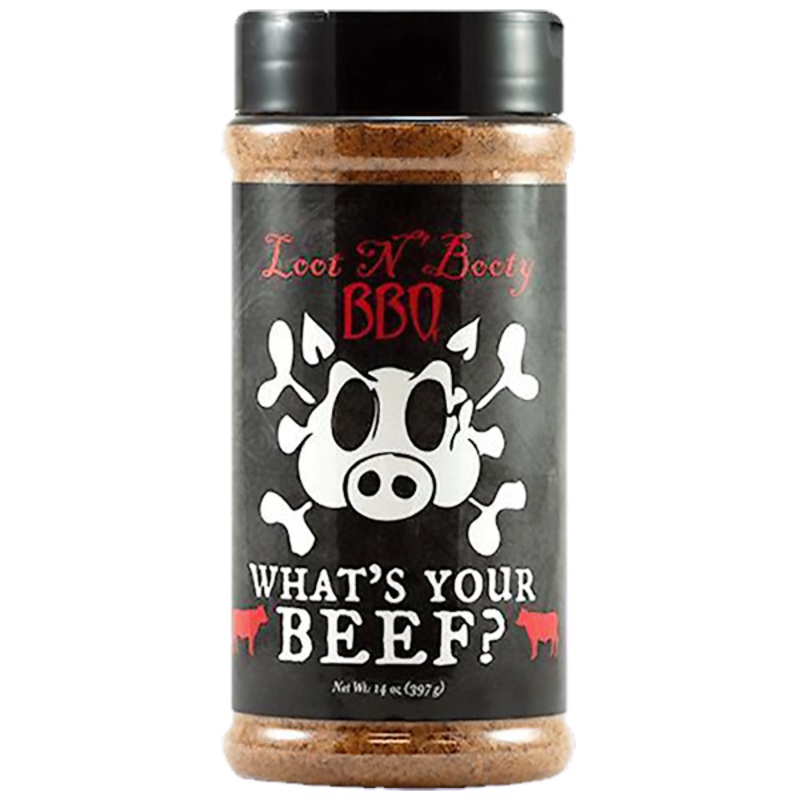 Loot N' Booty BBQ What's Your Beef Rub   14 OZ
