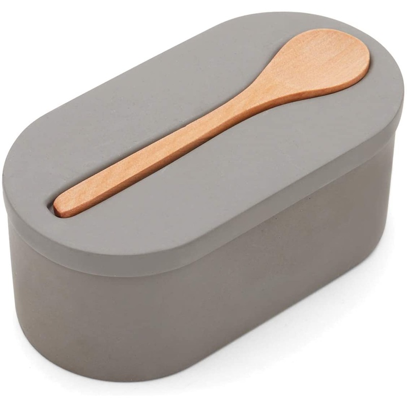 Fox Run Cement Double Salt Cellar with Spoon