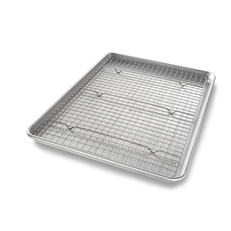 USA PAN Half Sheet Nonstick Cooling Rack & Pan Set