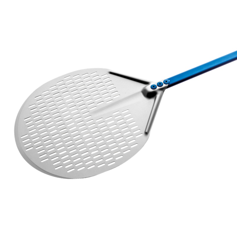 GI Metal Azzurra 12" Round Perforated Pizza Peel