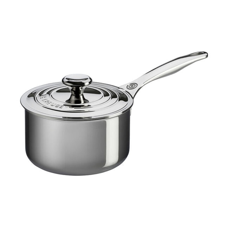 Le Creuset 2qt Stainless Steel Saucepan w/ Lid