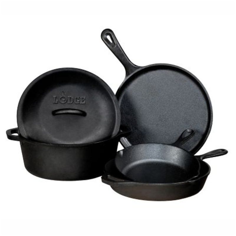 Lodge 5-Piece Cast Iron Cookware Set