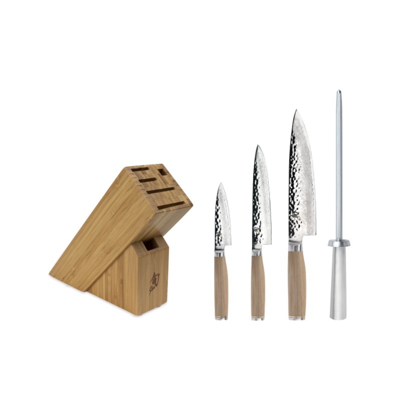 Shun Premier Blonde 5-Piece Starter Block Set