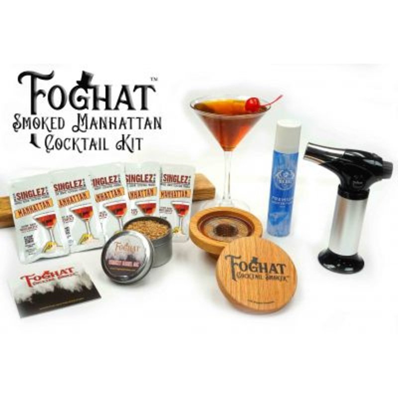 Foghat Smoked Manhattan Cocktail Kit W/ 5 Manhattan Cocktail Mixes