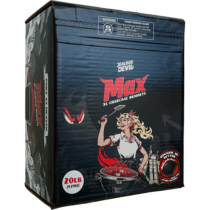 Max XL Briquets All Natural Hardwood Charcoal Pillow Briquets  20lb Box