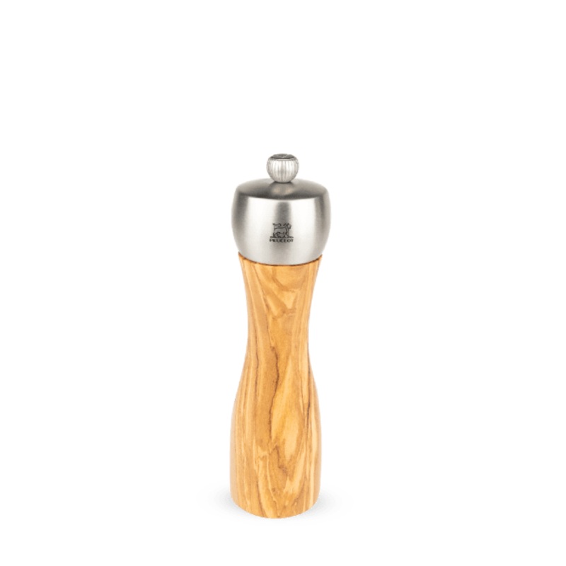 Peugeot Fidji Olive + Stainless Steel 8"