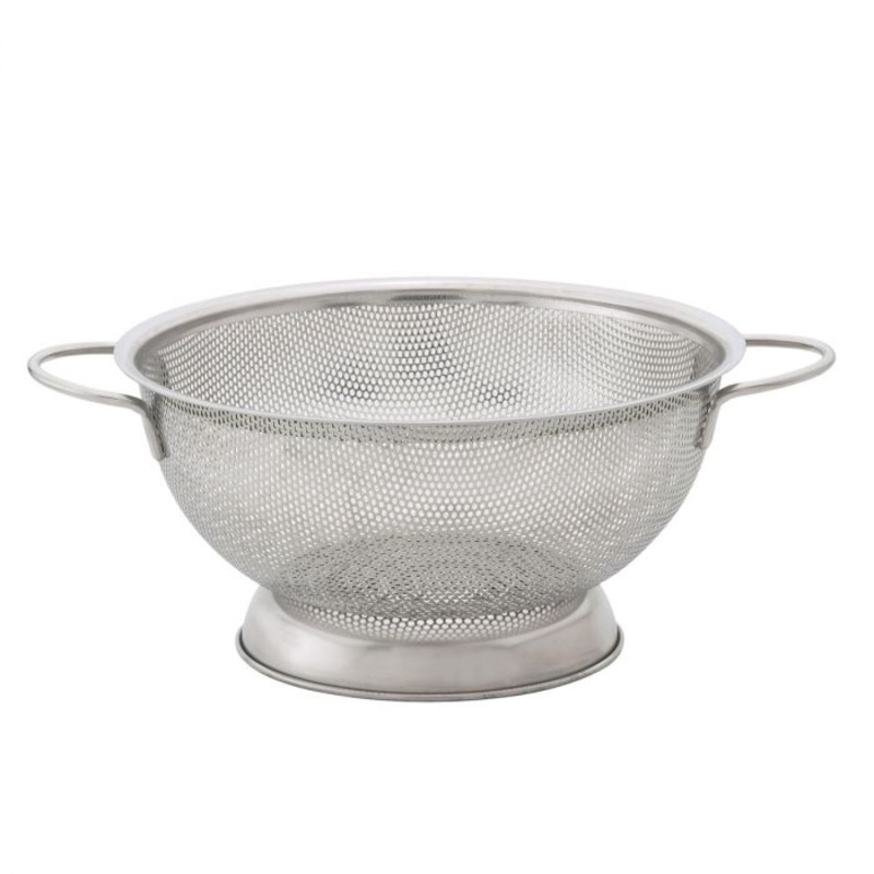 HIC Kitchen Perforated Colander with Handles, 10in