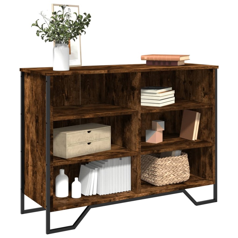 Buffet chne fum 101x35,5x74,5 cm bois d'ingnierie