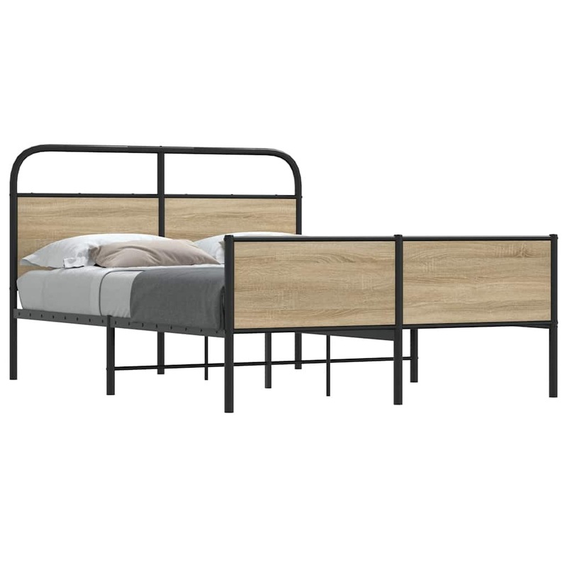 Cadre de lit sans matelas 140x200 cm chne sonoma