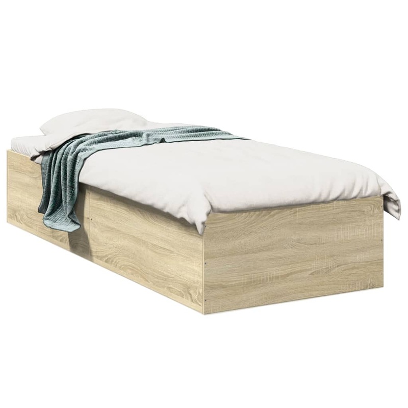Cadre de lit sans matelas chne sonoma 90x190 cm