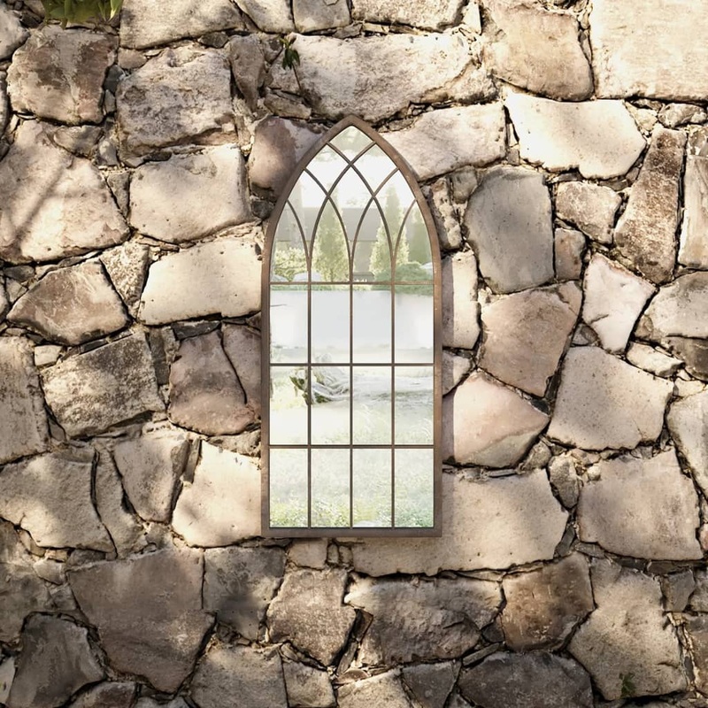 Miroir de jardin Sable 70x30 cm Fer pour utilisation extrieure