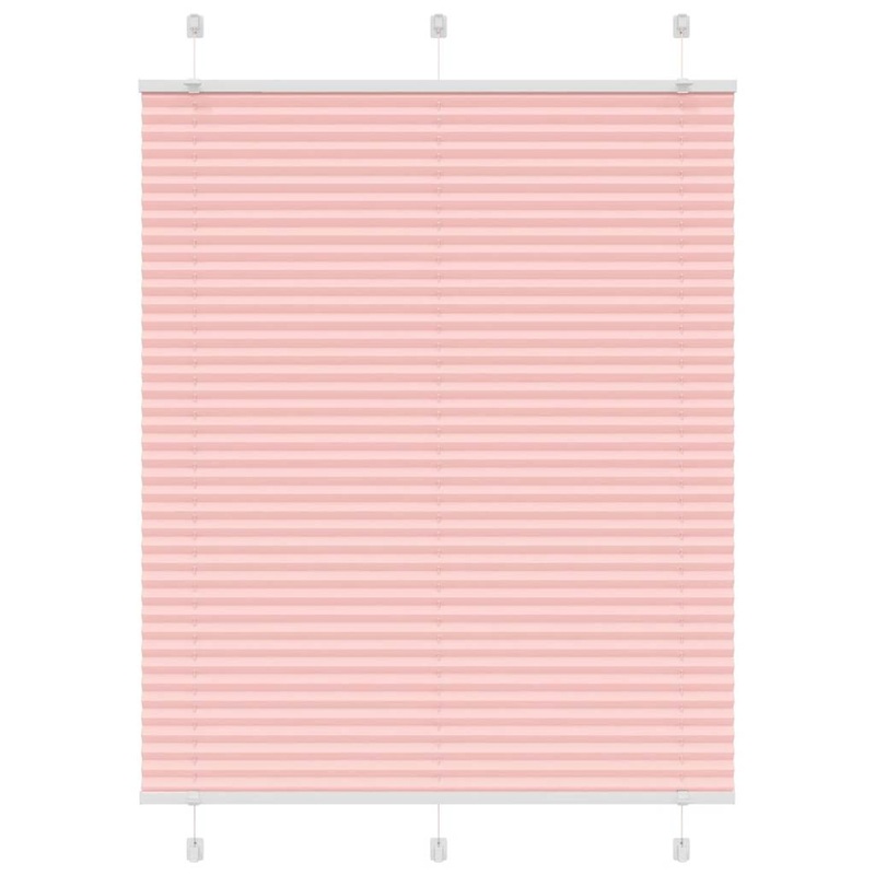 Store pliss rose 105x100 cm largeur du tissu 104,4cm polyester