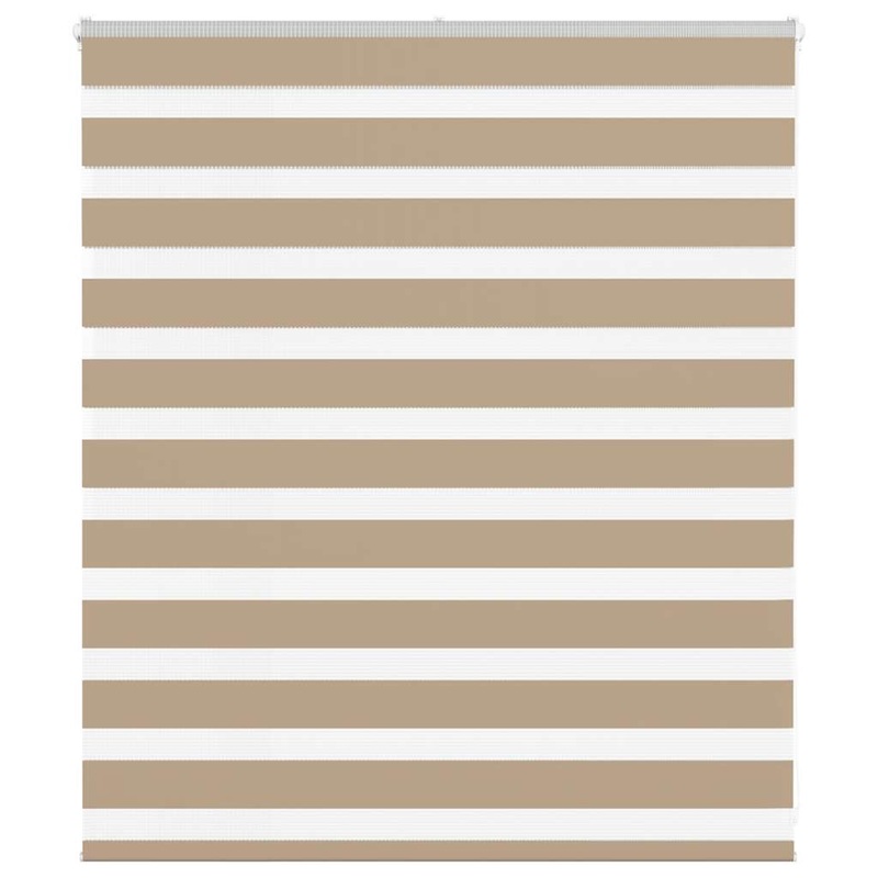 Store zbre marron sable largeur du tissu 115,9 cm polyester