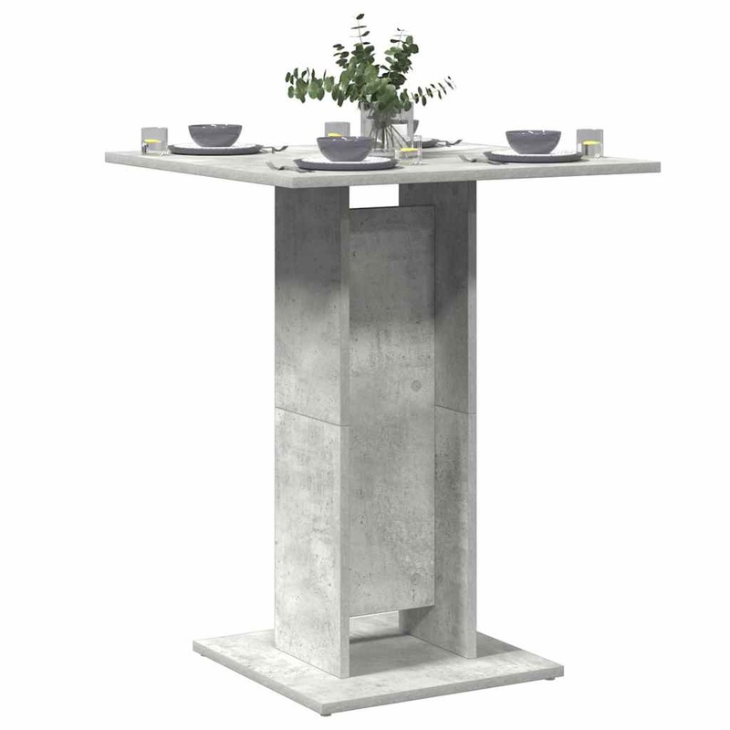 Table de bistro Gris bton 60x60x75 cm Bois d'ingnierie
